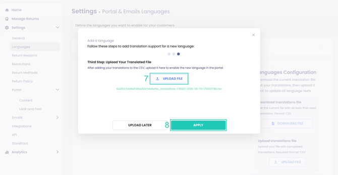 Upload Your Translated File