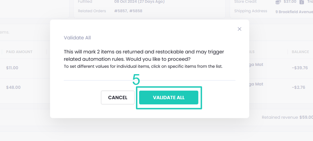 Validate Items