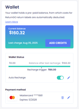 Wallet Add Credit
