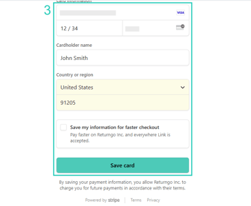 Wallet payment info 2