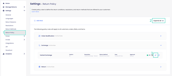 add the configured return method