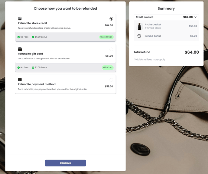 refund method portal