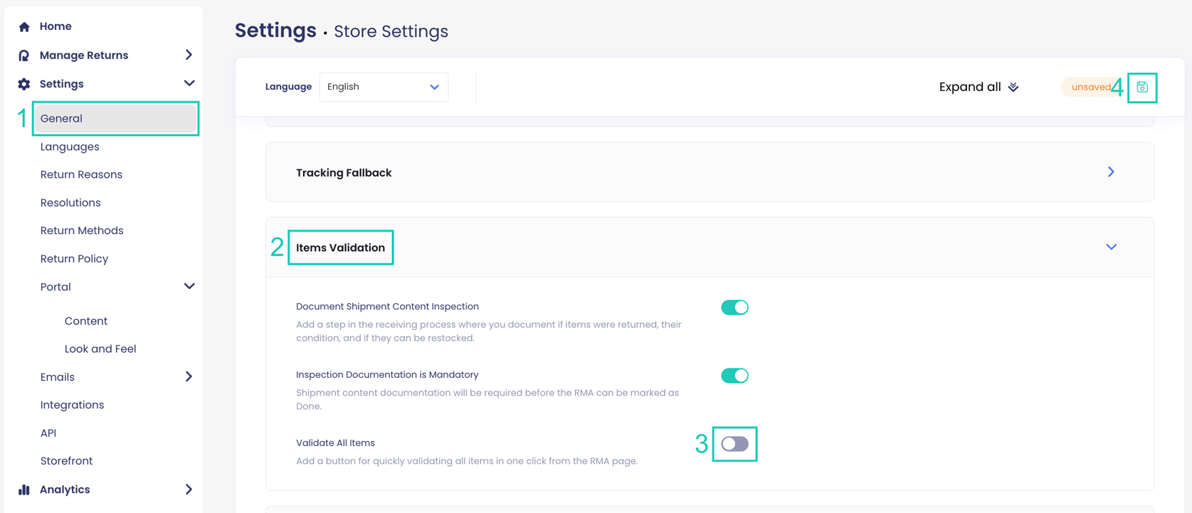 Validate Items